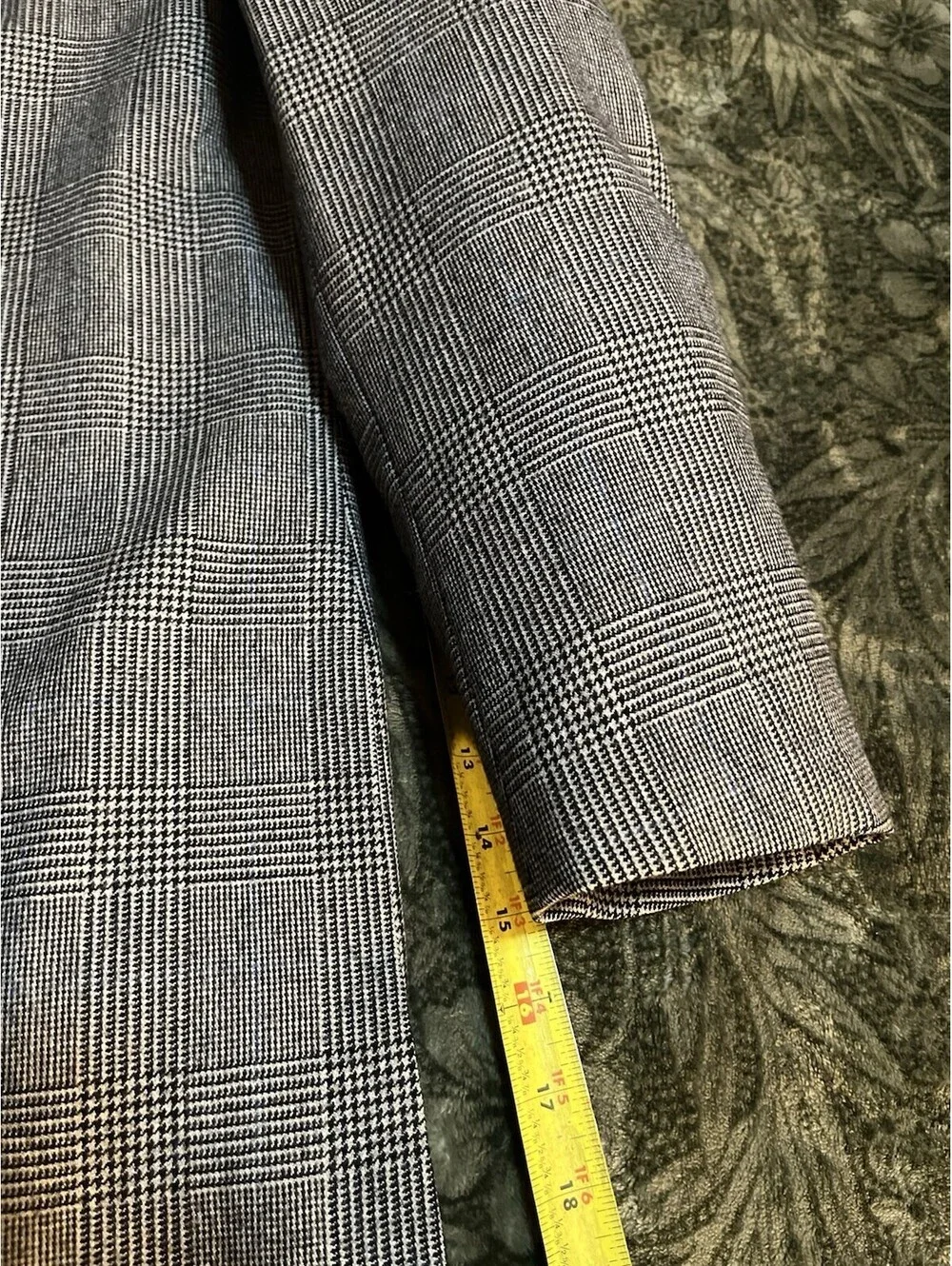 VTG 70s Jacques Esterel Paris Men's Wool Suit 40R 32x30 Double Breasted Plaid